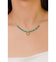 DORİKALI KALP KOLYE 14 AYAR A020822