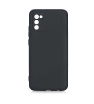 Galaxy A02S Kılıf Lansman Tasarım İç Yüzeyi Kadife Silikon (Siyah)