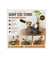 Dekoratif Şarap Şişesi Standı - Şaraplık