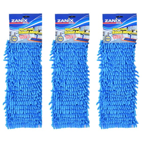 Zanix Mikrofiber Islak Kuru Nemli Makarna Şönil Palet Tablet Mop Yedeği - 50 Cm. - 3 Adet