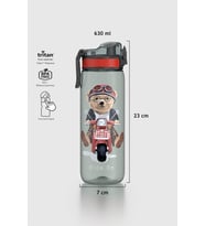 Renga Rybo-X Desenli 630 ml Tritan Çocuk Matara 912163 Mavi (Siyah)