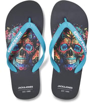 JACK JONES Erkek Kuru Kafa Desenli Parmak Arası Terlik 12280854