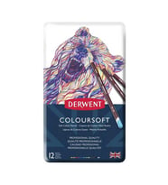 Derwent Coloursoft Metal Kuru Boya Teneke Kutu 12'li