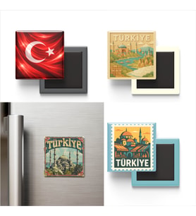 Buzdolap Magnetleri - Türkiye Ankara - 4'lü Set Magneti