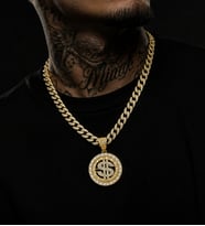 Hip Hop Iced Out Dönebilen Dolar Pendant Küba Zincir Kolye