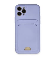 Apple iPhone 11 Pro Kılıf Kelvin Kartvizitli Silikon - Lila
