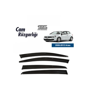 Cam Rüzgarlığı Volkswagen Golf 6 2008-2012 Mügen Tip Piano Black