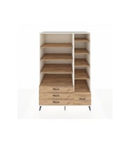 Kronos Dolap 9 Raflı 4 Çekmeceli  132x59x195 Aytaşı-Çam/Çam