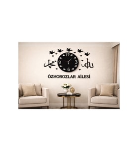 mrchediyesepeti Duvar Saatleri Kişiye Özel tasarım Şık ve Kaliteli no98