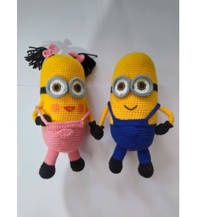 Aşık Minyonlar Amigurumi Organik Oyuncak