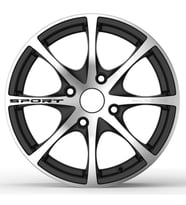 Siyah Sport Yazısı Etiketi Jant için Yapıştırma Yazı 12Cm 4Adet