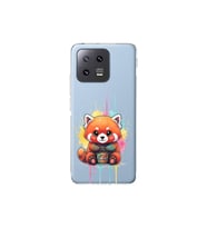 Xiaomi Mi 13 Pro ile Uyumlu Splash Tilki Tasarımlı Şeffaf Silikon Kılıf