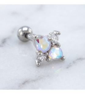 FerizZ 316L Çelik Zirkon Taşlı Şekilli Piercing PRC-185