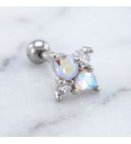 FerizZ 316L Çelik Zirkon Taşlı Şekilli Piercing PRC-185