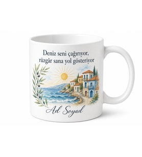 Akdeniz Sıcaklığı Temalı Kişiye Özel Kupa Bardak Hediye