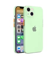 iPhone 13 Mini Kılıf Ultra İnce Mat Kamera Korumalı Silikon (Açık Yeşil)