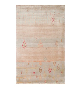 Hoom Rugs Nepal ZR 15 Yün Viskon Tensel Beige Autumn Otantik Modern Uşak Halısı (Bej)