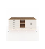 Kronos Konsol 4 Raflı 6 Çekmeceli 2 Kapaklı 220x59x99 Çam-Aytaşı/Aytaşı