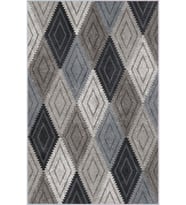 Eliana Home Baskılı, Yıkanabilir Kaymaz Taban Salon Halısı LNA1568-HT121 100x150 cm (Gri)