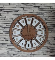 Kişiye Özel Dekoratif Ahşap Duvar Saati 50 cm
