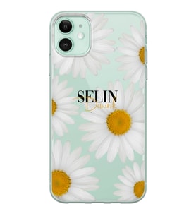Apple Big Daisy Tasarımlı Şeffaf Telefon Kılıfı