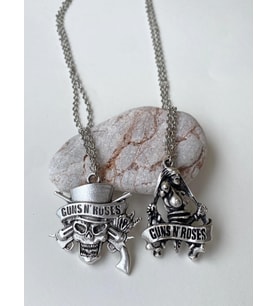Guns'N Roses Kolye Rock 2li BFF Best Friends Zincir Kolye PYTKZNBFKL11