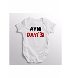 Aynı Dayısı Yazılı Baskılı Bebek Zıbını