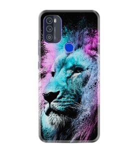 Reeder P13 Blue Max Pro 2021 Kılıf Silikon Desen Özel Seri Pink Blue Leon 1603