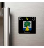 Dubnium (Dubniyum) Elementi – Buzdolap Magneti – 9x9 cm