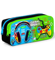 Coral High Kulaklık Game İki Bölmeli Kalem Çantası - Erkek Çocuk