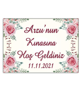 Kişiye Özel Kına Resimli Poster Kına Motif