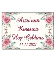 Kişiye Özel Kına Resimli Poster Kına Motif