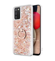 Microsonic Samsung Galaxy A02s Kılıf Glitter Liquid Holder Gold