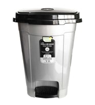 Pratik Pedallı Çöp Kutusu, 12 Litre, Gri, Çıkarılabilir İç Kova