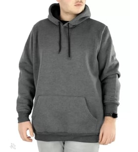 Erkek Uzun Kol Kapşonlu Basic Sweatshirt Hoodie - Füme
