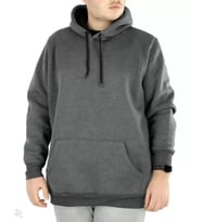 Erkek Uzun Kol Kapşonlu Basic Sweatshirt Hoodie - Füme