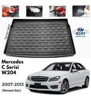 Mercedes W204 C Class Bagaj Havuzu Paspası Rampalı Set
