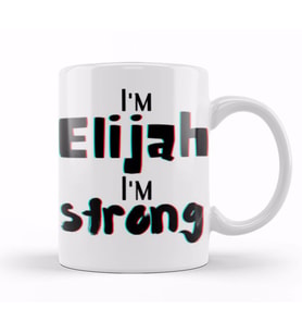 Elijah Name Custom Design Gift Baby Gift For Him Kupa Bardak Porselen