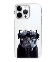 PrintiFy Apple  iPhone 14 Pro Max ile Uyumlu 1mm Slim Fit Köpek 3 050f Baskılı Şeffaf  Kılıf