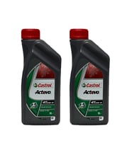 Castrol Actevo 20W-40 4T Motosiklet, 4 Zamanlı Motor Yağı 1 Lt. 2 adet (Acı Kahve)