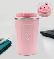 Kişiye Özel 380 Ml Pembe Kaydırmaz Termos