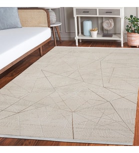 Makine Kaymaz Yıkanabilir Bej Geometrik Triko Salon Halısı Mutfak Halısı Koridor Halısı Yolluk Beige
