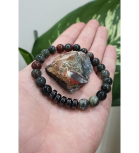 Kan Taşı Doğal Taş Bileklik 8 Mm ( Taş Hediyeli ) (sezgileri Kuvvetlendirir) ( Aa Kalite )