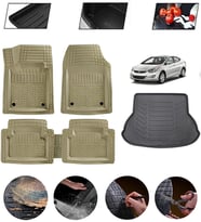 Hyundai Elantra 2011-2015 Uyumlu Paspas Araca Özel Bagaj Havuzu MBS Bej