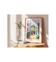 1 Adet Siyah Matisse Tarzı Çiçek Balkonlu Poster