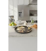 Premium 35 cm Dekoratif Metal Yuvarlak Tepsi – Özel Tasarım