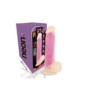 NEON ELITE Glow in the dark - Karanlıkta Parlayan Dildo Ultra Realistik Yapay Penis Vibrator Pembe
