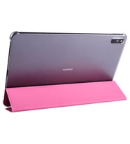 Huawei Mate Pad 11 Smart Cover Standlı 1-1 Akıllı Tablet Kılıfı (Pembe)