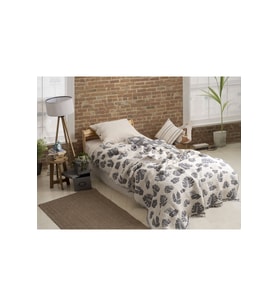TEK KİŞİLİK 9 KATLI %100 PAMUK 180x220 MÜSLİN YORGAN YATAK ÖRTÜSÜ ANTRASİT