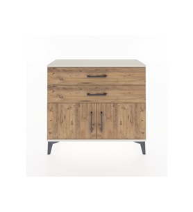 Arges Şifonyer Tek Raflı 2 Çekmeceli 2 Kapaklı 88x30x80 Aytaşı-Çam
